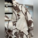 Cache Vintage  Y2K Silk Floral  Chic Brown & Cream Blazer Jacket Size 2 XS Photo 2