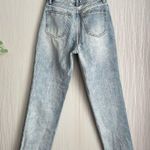 Brandy Melville J Galt Raw Hem Straight Jeans in Light Wash Photo 5