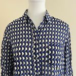 J.Crew Boy Shirt in Jet-Set Geo Print Button Down Shirt Long Sleeves Size 6 Photo 4