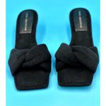 Good American Women's Terry Kickstand Low Heel Slide Sandals - Black - size 7 Photo 3