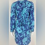 Banana Republic  Blue and Green Midi Dress size 2 Photo 3