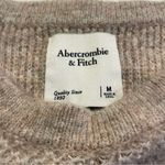 Abercrombie & Fitch Sweater Size Medium Beige Shorter in Front Zipper Detail Photo 2