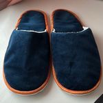 Hand Crafted Cozy Blue and Orange Slippers Size undefined Photo 1