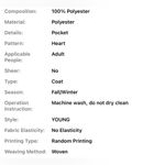 Pink Heart Crop Teddy Coat Size L Photo 7