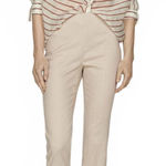 Mango Cotton Linen Flared Pants Beige Size 8/Large Photo 0