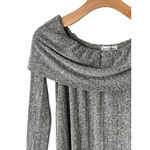 Dainty Hooligan Bodycon Dress Womens Size M Gray Ribbed Long Sleeve Stretch Mini Photo 1