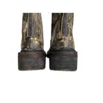 Free People  Santa Fe Lace Up Floral Distressed Leather Zippered Boots Sz 38 (8) Photo 9