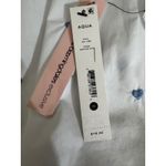 AQUA  Women's White Button-Down Shirt with Blue Heart Embroidery - Size‎ M Photo 9