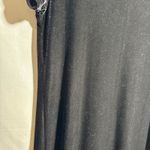 Oleg Cassini VTG 90s Cassini Black Velvet Maxi Dress Side Slit Scoop Neck Short Sleeve L Goth Photo 4