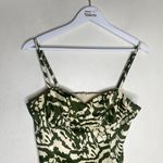 Donna Ricco New York Green & Beige Pattern Bodycon Formal Y2k Dress Size 6 Photo 2