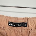 ZARA  Streetwear Cargo Pants Womens Small Beige High‎ Rise Elastic Waist Casual Photo 5