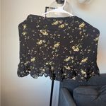 Lulus  Black and Yellow Floral Mini Skirt Photo 3