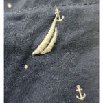 Nautica  Anchor‎ Print Shorts Cuffed Hem Casual Summer Navy Blue Size M Photo 2