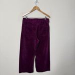 Anthropologie  Maeve Colette Corduroy Wide Leg Cropped Pant Grape Purple Size 32 Photo 6