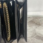 Forever 21 Black Patent Clutch Gold Chain Shoulder Bag One Size Photo 4