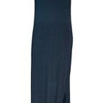 Chico's Travelers By Grommet Maxi Dress Turtle Neck Gold Studs Side Slit US M Photo 0