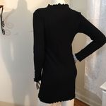 Heart & Hips thick ribbed mini ruffle border dress Black Size L Photo 2