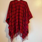CHAPS  Windowpane Red Plaid Shawl Photo 7