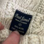 Women’s Paul James chunky cropped cable knit sweater wide neck wool size small Photo 4