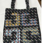 Tory Burch SWAN PRINT CANVAS TOTE BAG CURLY RIBBON SWAN NWT Photo 0