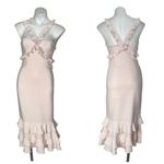 CINQ A SEPT Pale Pink Kimora Dress Ruffle Detail Sleeveless Crepe Womens Size 4 Photo 11