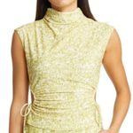 Open Edit  Ruched Cutout Mock Neck Top Size XS Photo 0