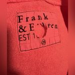 Frank & Eileen  Olive Capelet Coral Top Triple Fleece Funnel Neck Sweater Orange Photo 6