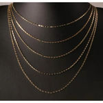 Boutique NEW 18k Yellow Gold Filled Flat Mariner Chain Necklace, 18” Photo 11