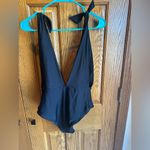 Aerie Swim One Piece Deep V Plunge Swimsuit Size Large Sexy Black Swimwear New Photo 5
