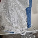 Brandy Melville John Galt Blue Y2K Jeans Juniors 5 Flare Leg Lace Insert Bratz Photo 3