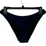 J.Crew NWT Mid Rise High Cut Leg Cheeky Bikini Bottom UPF 50 S Navy Blue #3056 Photo 11