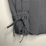 WAYF Black White Gingham Button-Up Blouse w/ Tie Sleeves & Waist M cottagecore Photo 3