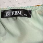 BTFBM one shoulder floral green short romper tie front woman plus size XXL zip Photo 5