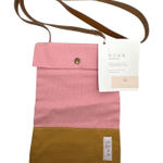 ROAM by 42 Pressed Travel Bag Crossbody Pink Mustard Canvas Purse Photo 0