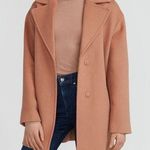 EXPRESS Wool-Blend Cocoon Coat Winter Peacoat Trench Tan Photo 0