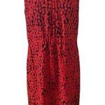 Akris Punto Wool Red Brown Print Sleeveless Knee Length Shift Dress Size 10 Photo 0