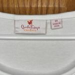 Quacker Factory  Knit Top Tee Plus 3X White Sequin Sea Turtle Short Sleeve Photo 2
