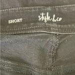 Style & Co Women Shorts 20W Black Cuff Cotton Blend Dark Wash Streetwear Denim Photo 1