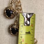 Onyx BARSE Bronze & Black Double Necklace Scroll Cage Pendant Earrings & Ring Photo 3