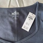Hollister Light Blue Rib Knit Cropped Tee Photo 3