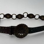 Unbranded Brown Leather Circle Rustic Bras Belt Festival Boho Medium Photo 0