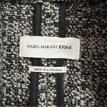 Isabel Marant Etoile Women’s Blazer Wool Frayed Tweed Grey Size 40 or US M Photo 2