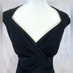 Anne Klein V-neck wrap top black midi dress size 10 Photo 1