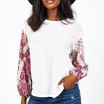 Blue Rain Omelia Contrast Sleeve Top Photo 5