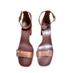 Tory Burch Women's Gabrielle leather city sandal royal tan Block Heel Size 11 Photo 3