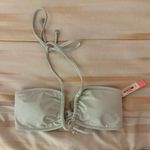 PINK - Victoria's Secret PINK Victoria’s Secret Silver Glitter Strapless Bikini Top Photo 0