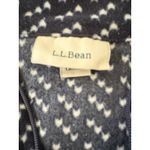 L.L.Bean Fleece Quarter Zip Pullover Navy White Geometric Print, Women's Small Photo 5