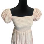 Mabel Mable Pink/White Grid Pattern Maxi Dress NWOT Photo 1