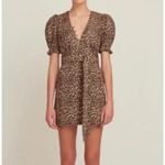 Marissa Webb Collective Carly Leopard Cheetah Mini Dress size 2 $398 Brown Photo 2