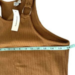 Francesca's NWT  Womens Medium Beige Tank Dress Sleeveless Ribbed Knit Midi Photo 9